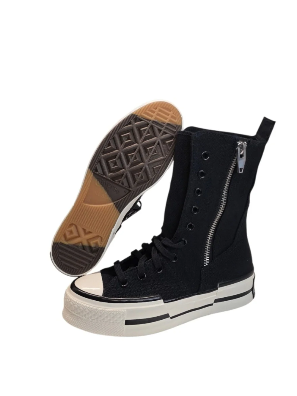 New Converse Chuck 70 Plus X-Hi High Top Black Platform Sneakers Boots Women 7